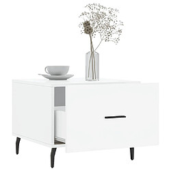 Acheter Maison Chic Lot de 2 Tables basses,Table Console pour salon blanc brillant 50x50x40cm bois d'ingénierie -MN67039