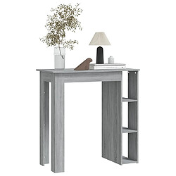 Acheter vidaXL Table de bar avec étagère sonoma gris bois d'ingénierie