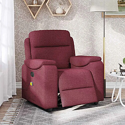 vidaXL Fauteuil de massage inclinable électrique Rouge bordeaux Tissu