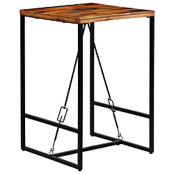 Avis vidaXL Ensemble de bar 3 pcs Bois massif recyclé et cuir de chèvre