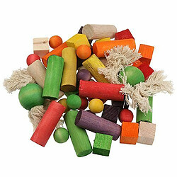 Happy Pet Jeu de méli-mélo de blocs de jeu en bois pour perroquet