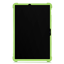 Coque en silicone Multicolore avec béquille coulissante vert pour votre Samsung Galaxy Tab S7 Plus