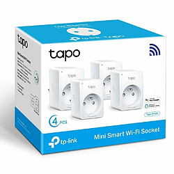 TP-Link Tapo Prise Connectée WiFi, Prise Intelligente compatible avec Alexa, Google Home et Siri, 10A, Contrôler la cafetière, la lampe, le radiateur à distance, aucun hub requis,Tapo P100(FR)4Pack