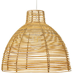 ICONIK INTERIOR Lampe suspendue style boho Bali en rotin naturel - Can Bois naturel