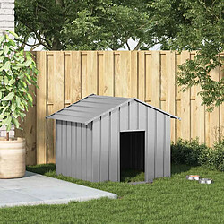 vidaXL Niche pour chien avec toit noir 131x101x102 cm acier galvanisé