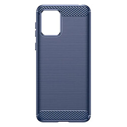 Avizar Coque pour Motorola Moto E13 Renforcée Souple Effet Carbone Brossé Bleu Nuit