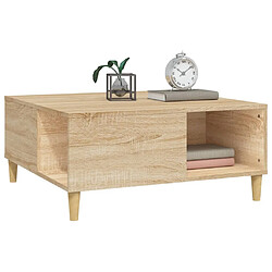 Acheter Maison Chic Table basse,Table Console Table d'appoint, Table pour salon chêne sonoma 80x80x36,5 cm bois d'ingénierie -MN17618