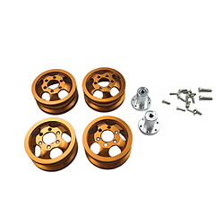 4 Pièces Moyeux De Roue De Voiture RC Pour Voiture WPL JJRC 1/16 RC Semi-camionnette Or