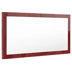 Mpc Miroir Laqué Bordeaux 110 Cm