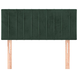 Avis Maison Chic Tête de lit moderne pour chambre - Décoration de lit Vert foncé 80x5x78/88 cm Velours -MN13913