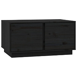 vidaXL Table basse Noir 80x50x40 cm Bois massif de pin