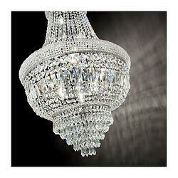 Ideal Lux Grand Chandelier Dubai Métal Chrome 10 ampoules 98cm