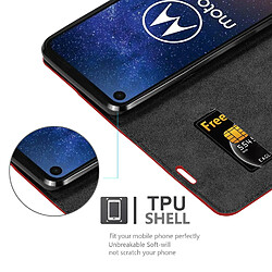 Acheter Cadorabo Coque Motorola ONE VISION Etui en Rouge