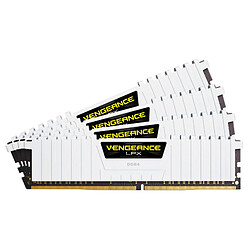 Corsair Vengeance LPX 32 Go (4 x 8 Go) - DDR4 3200 MHz Cas 16 Kit Quad Channel 4 x 8 Go DDR4 PC4-25600 - Cas 16 - Blanc - CMK32GX4M4B3200C16W