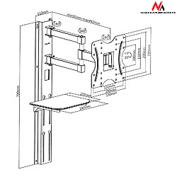 Avis Support TV 23 ""-42""avec étagère pour DVD 30kg VESA 200x200 Maclean MC-771