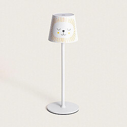 Ledkia Lampe à Poser LED Portable 3W Anisa Kids Métal avec Batterie Rechargeable USB Jaune