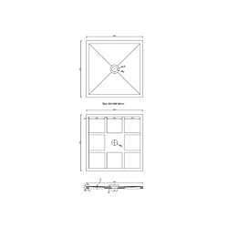 Acheter Vente-Unique Receveur à poser en béton - L90 x l90 x H4 cm - ZAMZOR