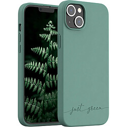 BIGBEN Coque iPhone 14 Plus Natura Night Green - Eco-conçue Just Green