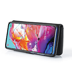 Wewoo Housse Coque Etui en cuir Crazy Horse Texture Flip détachable magnétique avec support et fentes pour cartes et portefeuille Galaxy A70 Noir pas cher