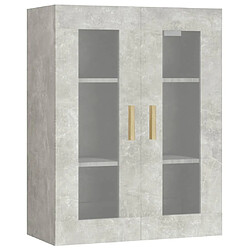 Maison Chic Armoire murale suspendue,Meuble de Rangement pour salon,cuisine Gris béton 69,5x34x90 cm -MN51788