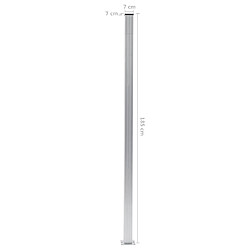 vidaXL Poteaux de clôture 2 pcs Aluminium 185 cm pas cher