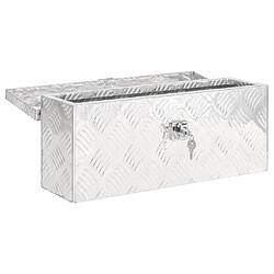 Acheter vidaXL Boîte de rangement Argenté 50x15x20,5 cm Aluminium