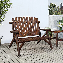 Maison Chic Banc de jardin à 2 places | Banquette de jardin | Chaise Relax 119x85x98 cm bois massif d'épicéa -MN42532