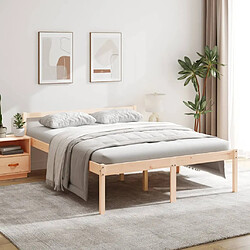 vidaXL Lit pour personne âgée sans matelas 160x200 cm bois pin massif