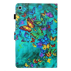 Avis Etui en PU impression de modèle flip avec porte-cartes papillons colorés pour votre Samsung Galaxy Tab A 10.1 (2019) SM-T510/T515