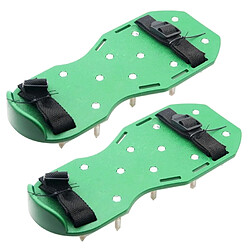 Wewoo Garden Lawn Outils de jardin Chaussures à crampons avec 4 boucles en plastique vert