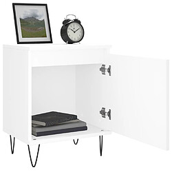 Avis vidaXL Tables de chevet 2 pcs blanc 40x30x50 cm bois d'ingénierie