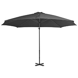 Helloshop26 Parasol meuble de jardin en porte-à-faux et poteau en aluminium 300cm anthracite 02_0008639