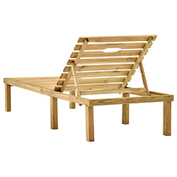 Avis vidaXL Chaise longue de jardin avec table Bois de pin imprégné