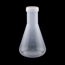 Plastique 250ml Bouteille avec Couvercle Laboratoire Corps Conique Transparent Récipient En Flacon