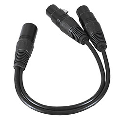 Câble de Microphone Adaptateur 3Pin XLR Femelle à Dual Mâle Fiche Y Splitter Jack Cordon 30cm pas cher