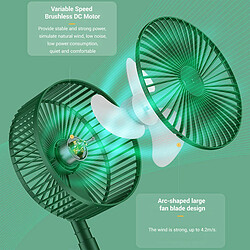 Avis (2) Ventilateur Pliable USB Vert Ventilateur de Sol Télescopique Portable de Bureau de Table Rechargeable