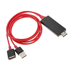 Adaptateur De Convertisseur USB Vers HDMI Alimenté Par USB 4K Pour IPhone X / 8/8 Plus / 7 Rouge