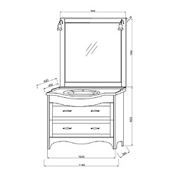 Avis Kiamami Valentina MEUBLE DE SALLE DE BAIN 115CM BLANC DÉCAPÉ 2 TIROIRS | TOSCANA