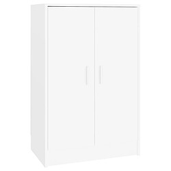 vidaXL Armoire à chaussures Blanc 60x35x92 cm Bois d’ingénierie