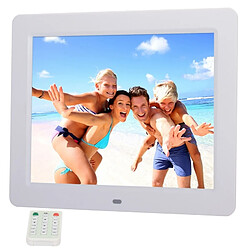 Wewoo Cadre photo numérique Lecteur de contenu multimédia et musique multi-média avec cadre, télécommande, programme Allwinner E200s, support pour disque USB / carte SD, haut-parleur stéréo intégré (blanc)