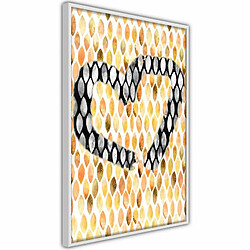 Paris Prix Affiche Murale Encadrée I Love Oranges 20 x 30 cm Blanc