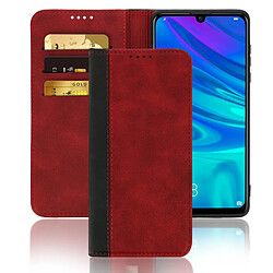 Avizar Housse Huawei P Smart 2019 / Honor 10 Lite Etui Porte carte Support Rouge