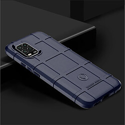 Coque en TPU texture de grille carrée anti-choc épaissir bleu pour votre Xiaomi Mi 10 Lite 5G