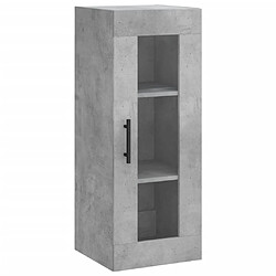 Acheter vidaXL Buffet haut Gris béton 34,5x34x180 cm Bois d'ingénierie