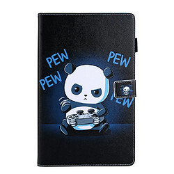 Etui en PU Animal Series porte-cartes panda pour votre Samsung Galaxy Tab A 10.5 (2018) T590 T595 T597