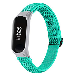 Bracelet en nylon tressée élastique réglable menthe verte pour votre Xiaomi Mi Band 4/3