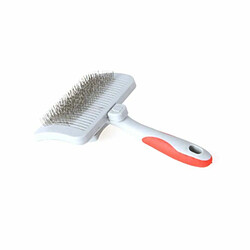 Paris Prix Brosse de Toilettage Rétractable 17cm Blanc