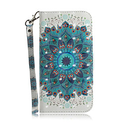 Wewoo Coque Fashion Etui en cuir à rabat avec dessin couleur 3D et fentes pour cartes et porte-cartes Huawei Mate 20 X couronne de paon