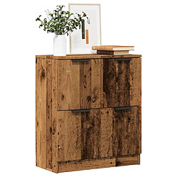 vidaXL Buffet vieux bois 60x30x70 cm bois d'ingénierie