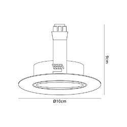 Avis Inspired Downlight encastré réglable GU10 nickel satiné (ampoule non incluse)